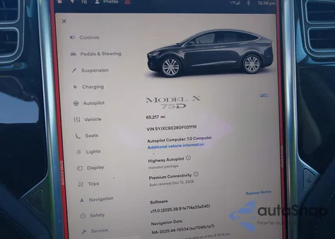 2016 Tesla Model X 60D/70D/75D/90D/P100D from USA, damaged, VIN 5YJXCBE28GF021119
